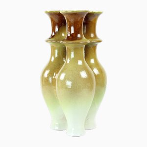 Czechoslovakian Tripple Vase in Ceramics, 1960s