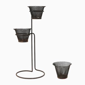 Mid-Century Modern Metal Plant Rack by Mathieu Matégot, France, 1950s