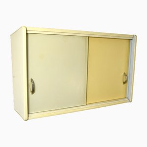 Vintage Wall Cabinet with Sliding Doors, 1950s
