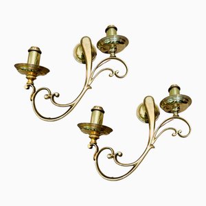 Appliques Murales en Bronze, 1900s, Set de 2