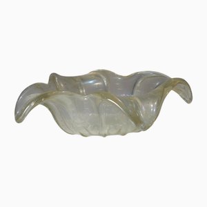 Gold Glitter Murano Glass Bowl from Barovier & Toso, 1940s