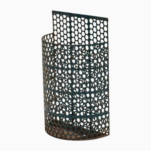 Cestino in metallo perforato di Jean Bossu, anni '40