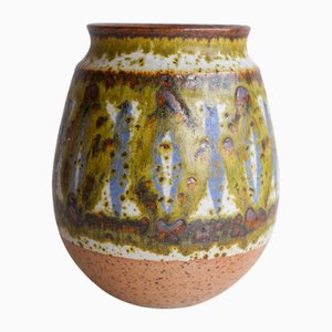 Dänische Mid-Century Modern Art Keramikvase von Michael Andersen, 1960er