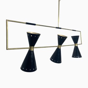 Vintage Italian Ceiling Lamp with Six Adjustable Lights from Stilnovo, 1953