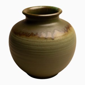 Vaso a coste di Martha Katzer per Majolika Manufactory Karlsruhe, anni '30