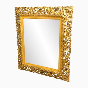 Antique Florentine Rectangular Giltwood Wall Mirror, 1820