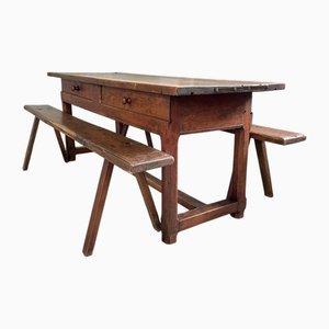Antique Wooden Farmhouse Table, 1800s