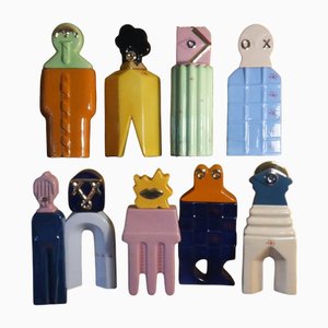 Potiches by C. Munari & L. Zanovello for Stylnove Ceramiche, Set of 9