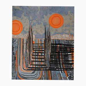 Andrzej Borowski, Orange Afterview, 2023, Acrylic on Canvas