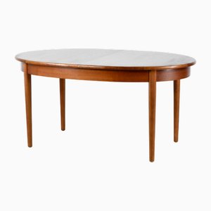 Mesa de comedor extensible rectangular Mid-Century moderna de teca, años 60
