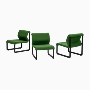 Sillones italianos vintage de Tecno, años 80. Juego de 3