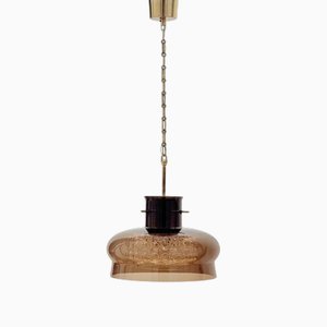 Lampada a sospensione Mid-Century moderna in vetro di Carl Fagerlund per Orrefors, Scandinavia, anni '60