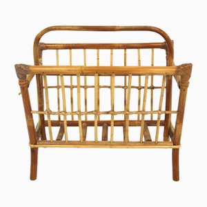 Swedish Rattan Magazine Rack, 1960