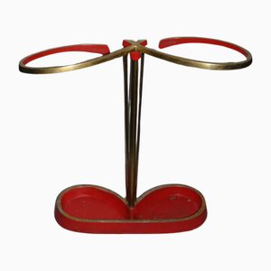 Mid-Century Modern Metal Umbrella Stand by Carl Aubock