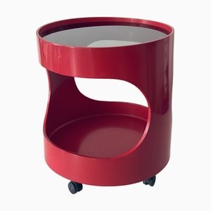 Space Age Side Table with Smoked Glass from Opal Möbel, 1960s