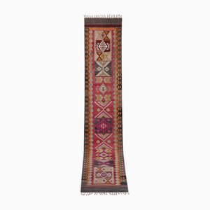 Vintage Turkish Striped Kilim Runner Rug