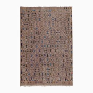 Vintage Vegetable Dyed Jajim Kilim Rug