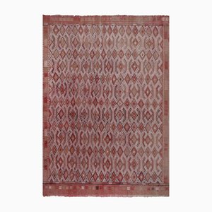 Mid-Century Handwoven Jajim Kilim Rug