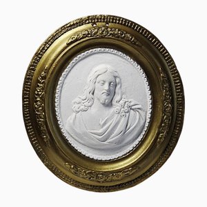 Medaglione religioso da parete in gesso