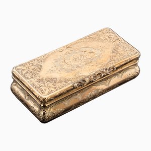 Tabacchiera antica in oro 18 carati, Hanau, Germania, metà XIX secolo