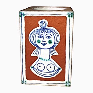 Portapenne in ceramica di Roger Capron per Vallauris, 1981
