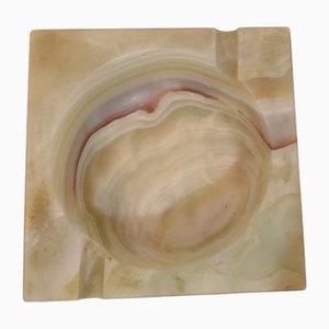 Square Green Onyx Ashtray, 1970s