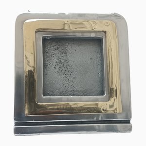 Brutalist Brass and Aluminium Photo Frame from B.A. Wander, 1990s