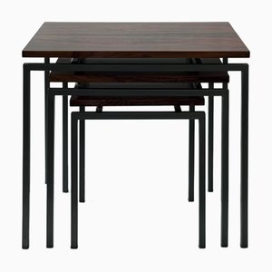 Tavolini ad incastro vintage di C. Braakman per Pastoe, anni '60, set di 3