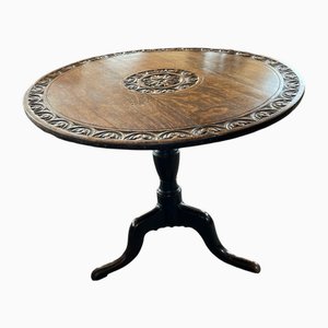 Round English Oak Side Table