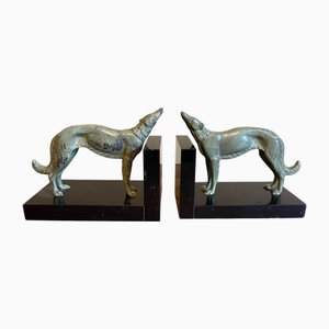 Serre-Livres Greyhound Vintage, France, 1930, Set de 2