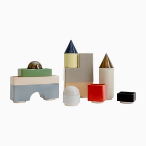 KNSTRKT Modular Stackable Tableware Set by Studio Berg, Set of 14