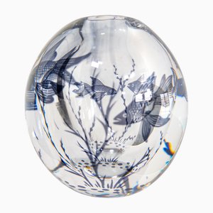 Fish Graal Vase by Edward Hald for Orrefors, 1930s