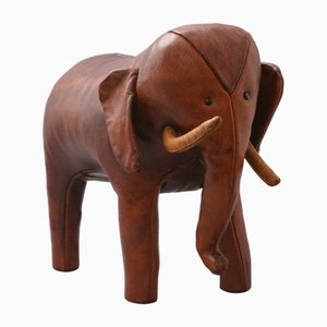 Grand Éléphant Vintage en Cuir par Dimitri Omersa