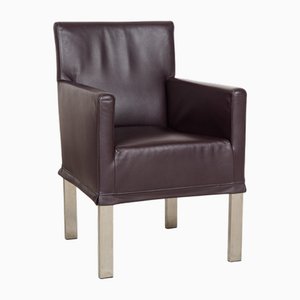 Purple Aubergine Leather Dining Chairs by Bert Plantagie, Set of 6