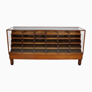 Meuble de Comptoir de Magasin Antique en Chêne et Verre, Angleterre, 1920s-1930s