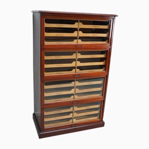 English Haberdashery Shop Cabinet with Glass Fronted Folding Doors, 1920s-1930s