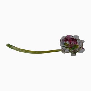 Hand-Blown Glass Rose, Former Czechoslovakia, 1970s