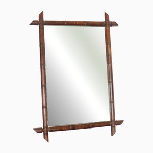 French Faux Bamboo Mirror, 1890s