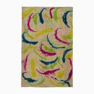 Großer mehrfarbiger Vintage Teppich