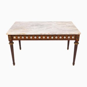 Mid-Century Ormolu Couchtisch mit Marmorplatte, 1950er