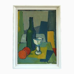 Bodegón con cáliz, pintura al óleo, enmarcado