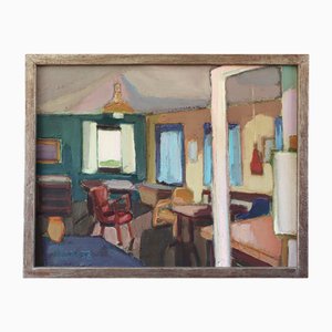 Luz de la tarde, pintura al óleo, enmarcado