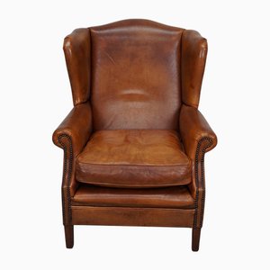 Vintage Dutch Cognac-Colored Leather Club Chair