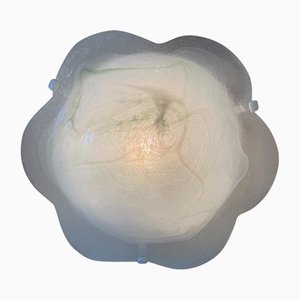 Large Murano Glass Flower Wall Light, Italy, 1980s