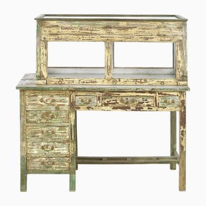 Wood Desk with Display