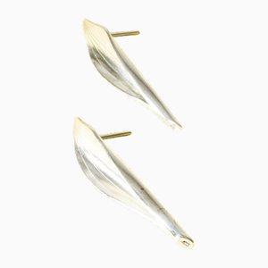 Pendientes Mid-Century de plata de Gertrud Engel, años 50. Juego de 2