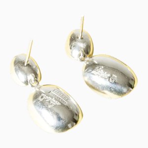 Silberne Schalen Ohrringe von Sigurd Persson, 1950er, 2 . Set