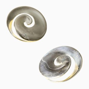 Silver #371A Earrings by Torun Bülow-Hübe, Set of 2