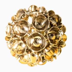 Modernistischer goldener Federring von Liisa Vitali von Nesto, 1972