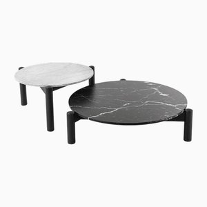 À Plateau Interchangeable Coffees Table by Charlotte Perriand, Set of 2